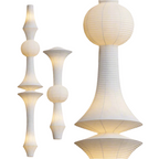 Japandi Hanglamp Van Washi Papier Met Organische Vorm