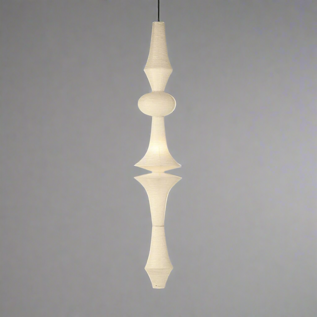 Japandi Hanglamp Van Washi Papier Met Organische Vorm