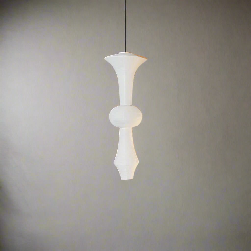 Japandi Hanglamp Van Washi Papier Met Organische Vorm