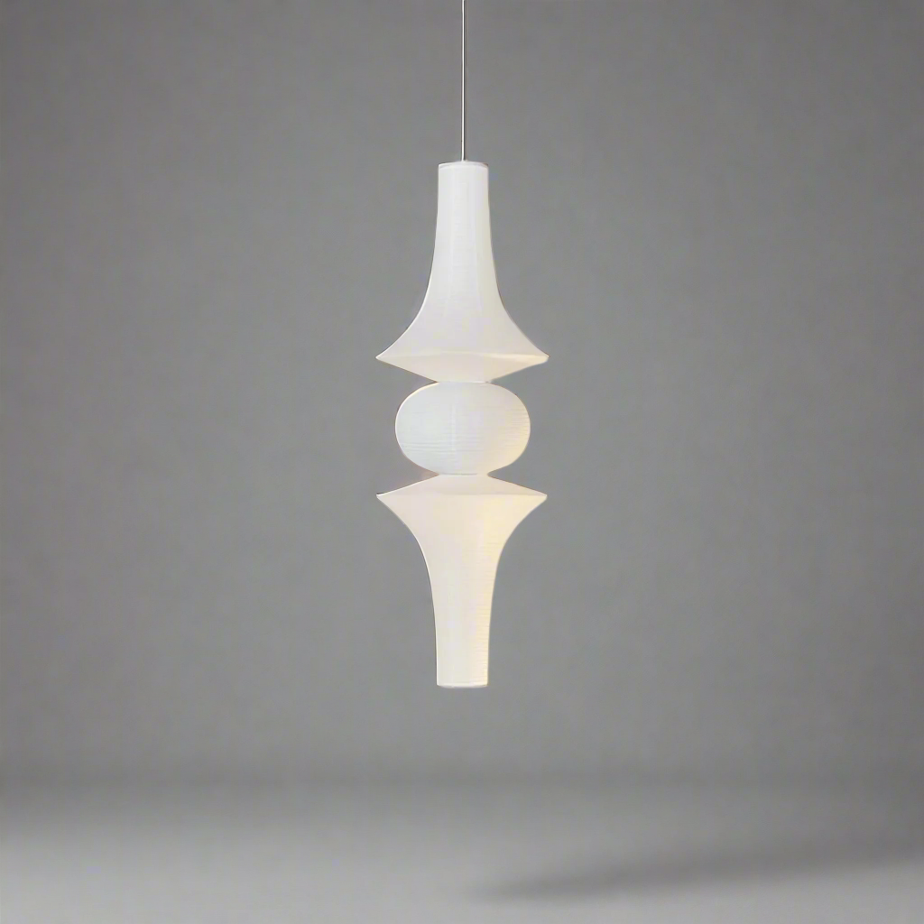 Japandi Hanglamp Van Washi Papier Met Organische Vorm