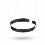 Minimalistische LED Ring Hanglamp Met Open Cirkelvorm