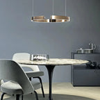 Minimalistische LED Ring Hanglamp Met Open Cirkelvorm
