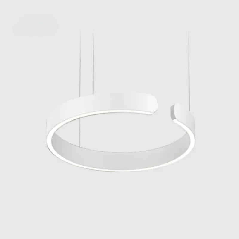 Minimalistische LED Ring Hanglamp Met Open Cirkelvorm