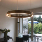 Minimalistische LED Ring Hanglamp Met Open Cirkelvorm
