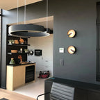 Minimalistische LED Ring Hanglamp Met Open Cirkelvorm