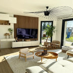 Minimalistische Hanglamp Met Open Draadframe En Hoedvormig Design
