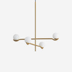 Moderne Hanglamp Met Glazen Bollen En Asymmetrisch Frame Voor Sfeervolle Verlichting