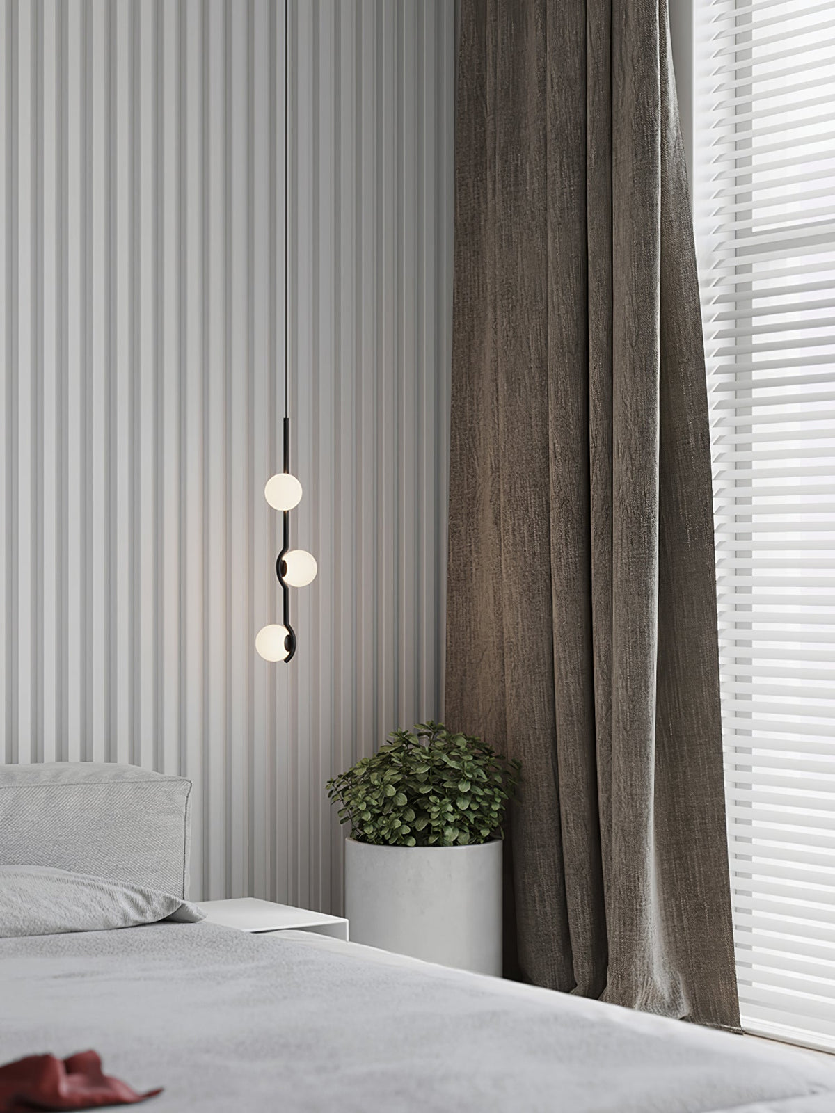 Moderne Hanglamp Met Glazen Bollen En Asymmetrisch Frame Voor Sfeervolle Verlichting