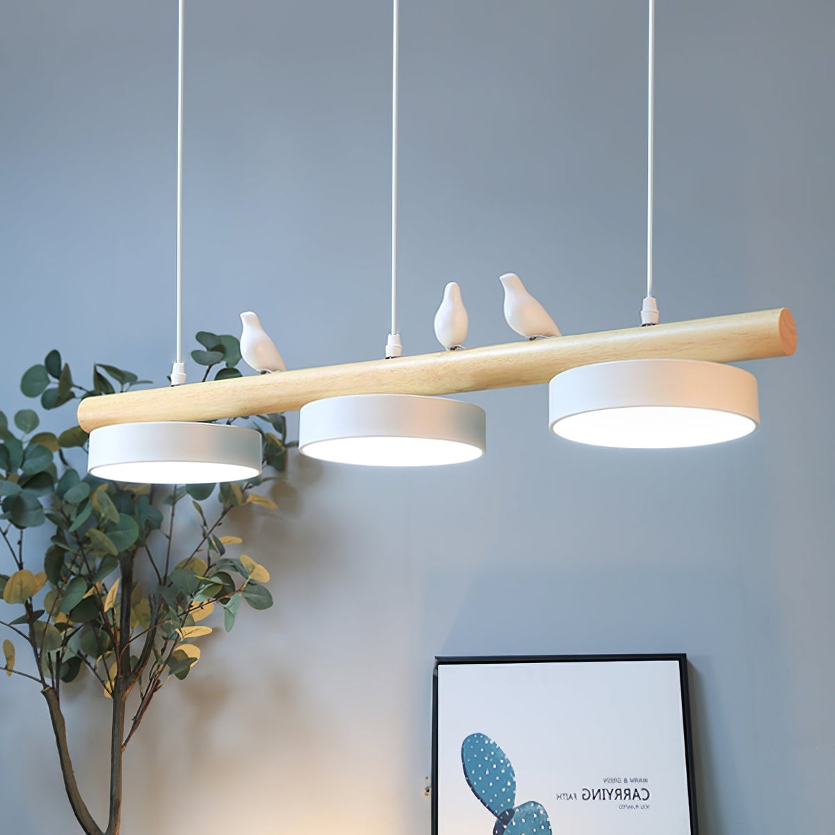 Moderne LED Hanglamp Met Vogelmotief En Verstelbare Ophanging