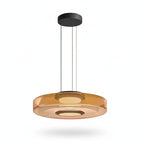 Moderne Hanglamp Met Gelaagde Glazen Kap Voor Warme Sfeerverlichting