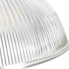 Retro Hanglamp Met Geribbelde Glazen Koepelkap
