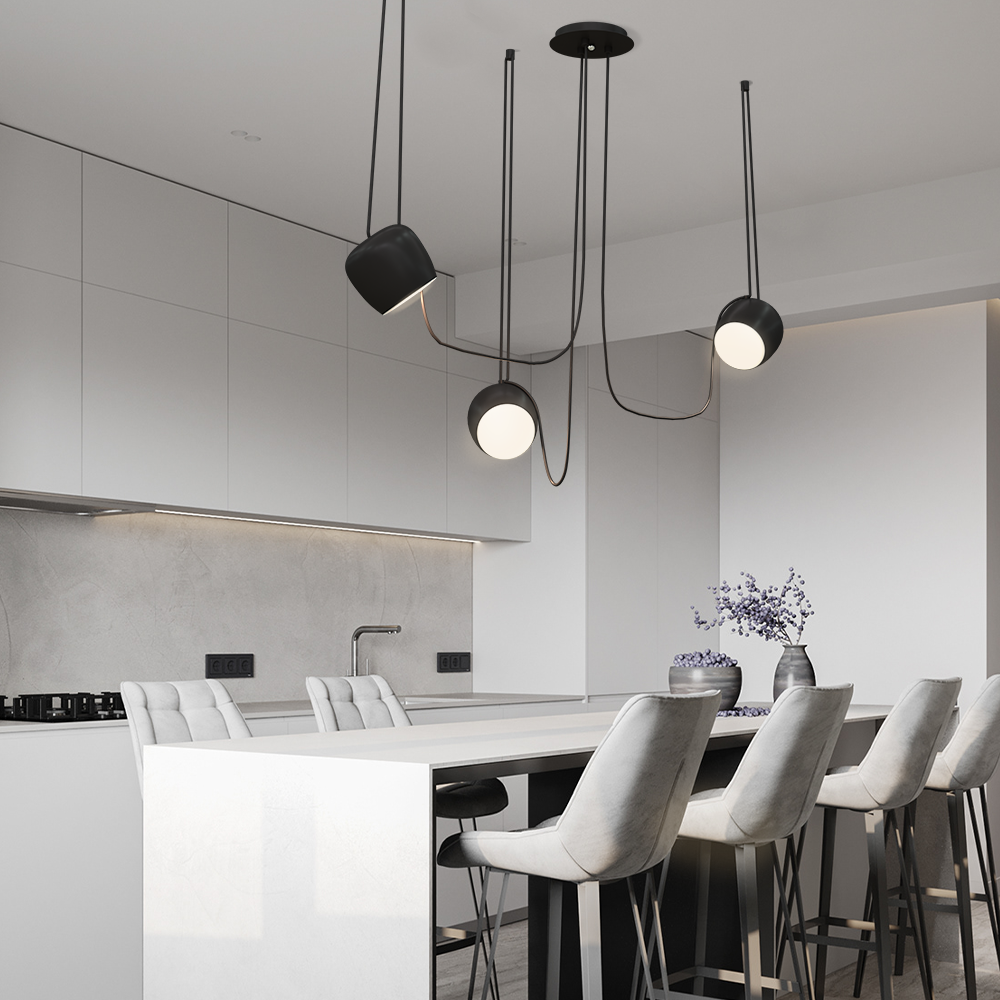 Scandinavische Hanglamp Met Glazen Kap En Verstelbaar Snoer Voor Sfeervolle Verlichting
