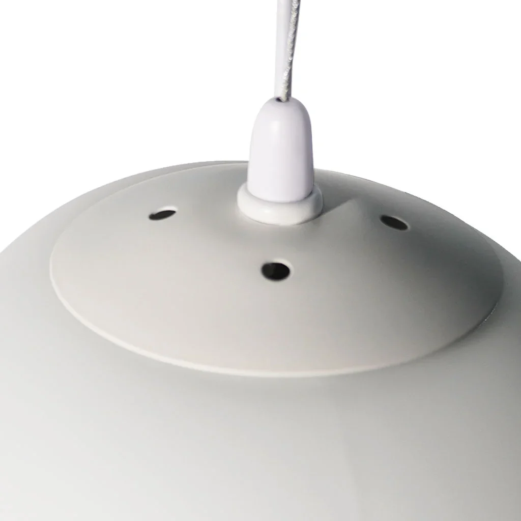 Scandinavische Hanglamp Met Organische Vorm En Melkglas Kap
