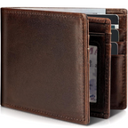 RFID Herenportemonnee Van Echt Leer Met Compact Bifold Ontwerp