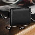 RFID Herenportemonnee Van Echt Leer Met Compact Bifold Ontwerp