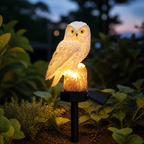 Solar Uilenlamp Resin Waterdicht Warm Licht Decoratief Ontwerp