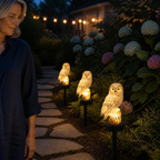 Solar Uilenlamp Resin Waterdicht Warm Licht Decoratief Ontwerp