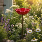 Tuinpoppy Metaal Handgevormd Weerbestendig Decoratief Ontwerp