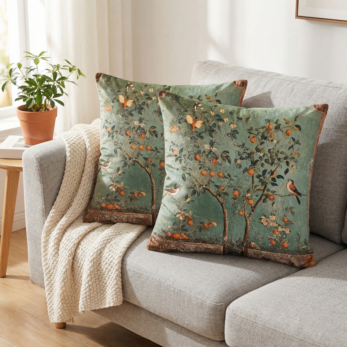 Kussenhoezen Polyester Botanisch Vintage Zwaar Textiel Decoratief Ontwerp