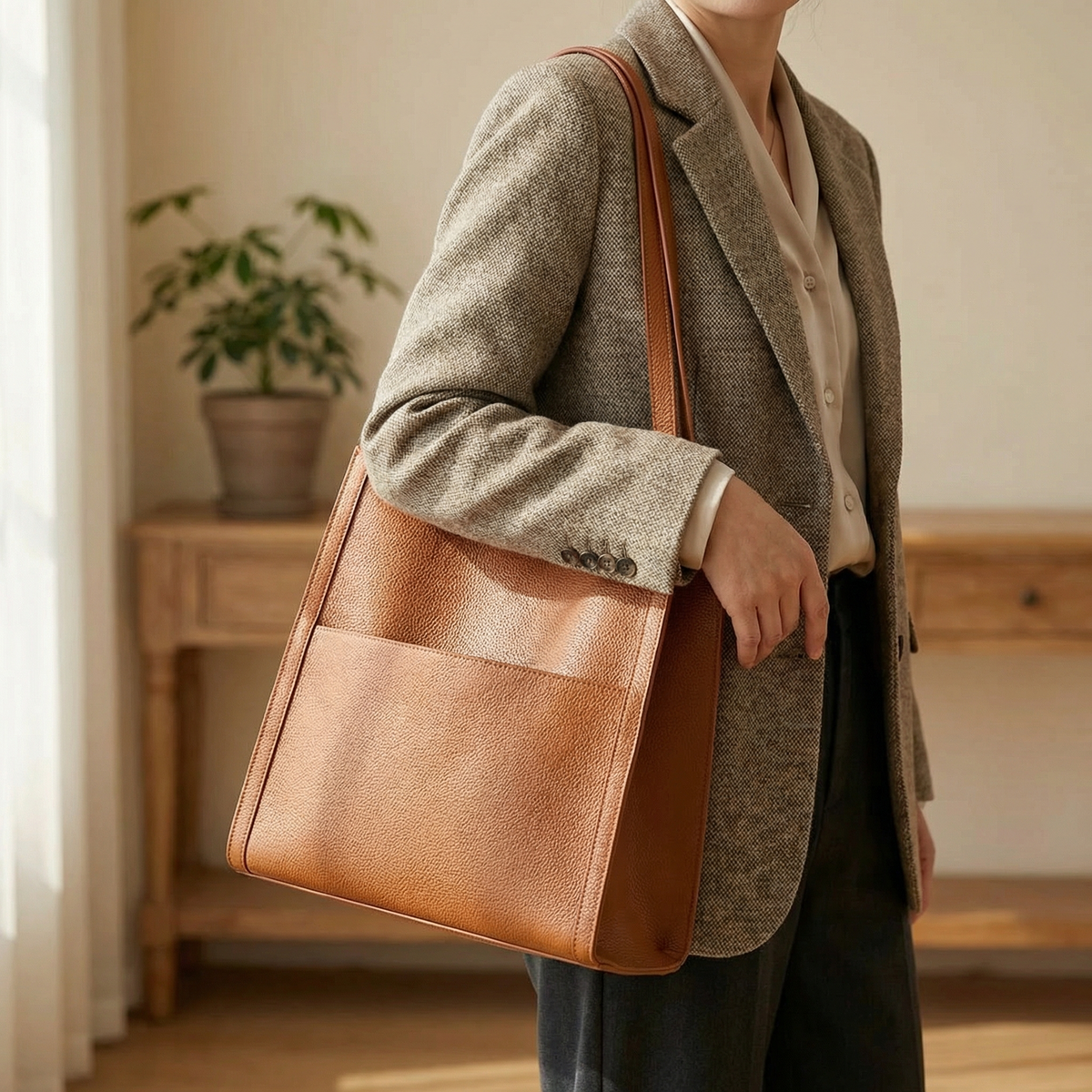 Ruime Schoudertas Met Strak Design En Slimme Opbergruimte