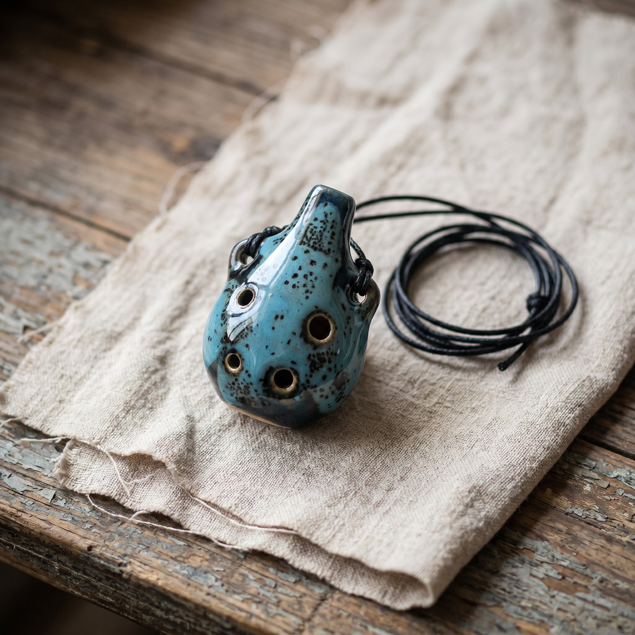 Handgevormde Keramische Ocarina met Natuurlijke Afwerking en Comfortabele Speelvorm
