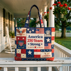 Handgemaakte Quilted Tote met Drie‑Laags Constructie en Ambachtelijke Motieven