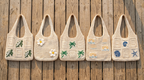 Gehaakte Strandtas met Open Mesh en 3D‑Motiefafwerking