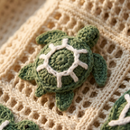 Gehaakte Strandtas met Open Mesh en 3D‑Motiefafwerking