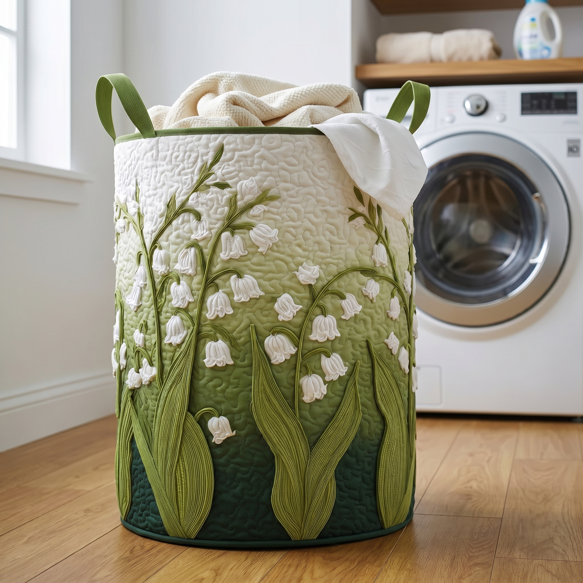 Handgequilt Schapenmand met Zelfstaande Structuur en Ambachtelijke Afwerking