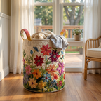 Handgequilt Schapenmand met Zelfstaande Structuur en Ambachtelijke Afwerking