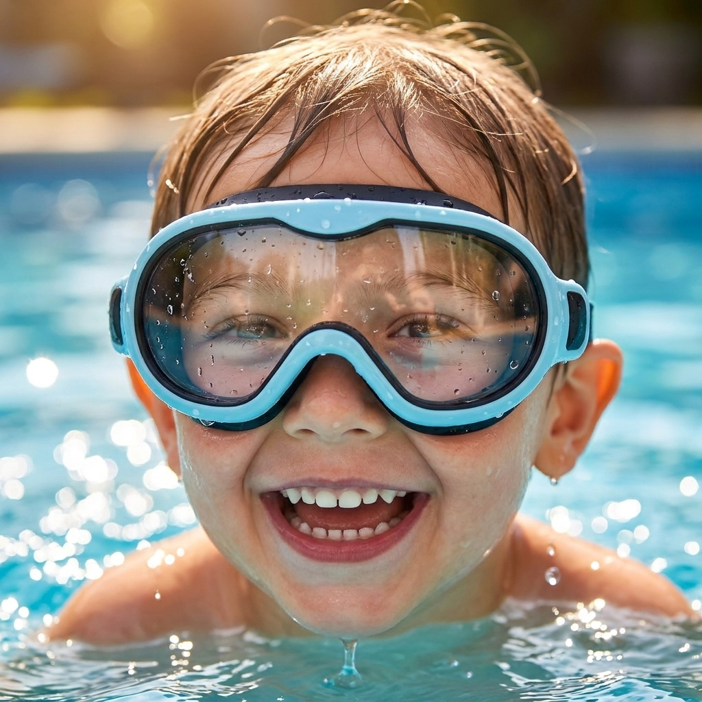 Kinderzwembril met Comfortabele Pasvorm en Heldere Onderwaterzicht