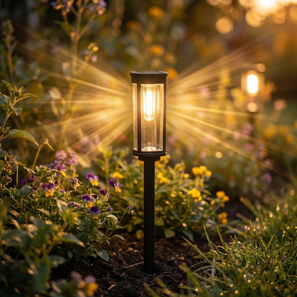 Solar Padverlichting met Automatische Schemersensor en Modern Buitenontwerp