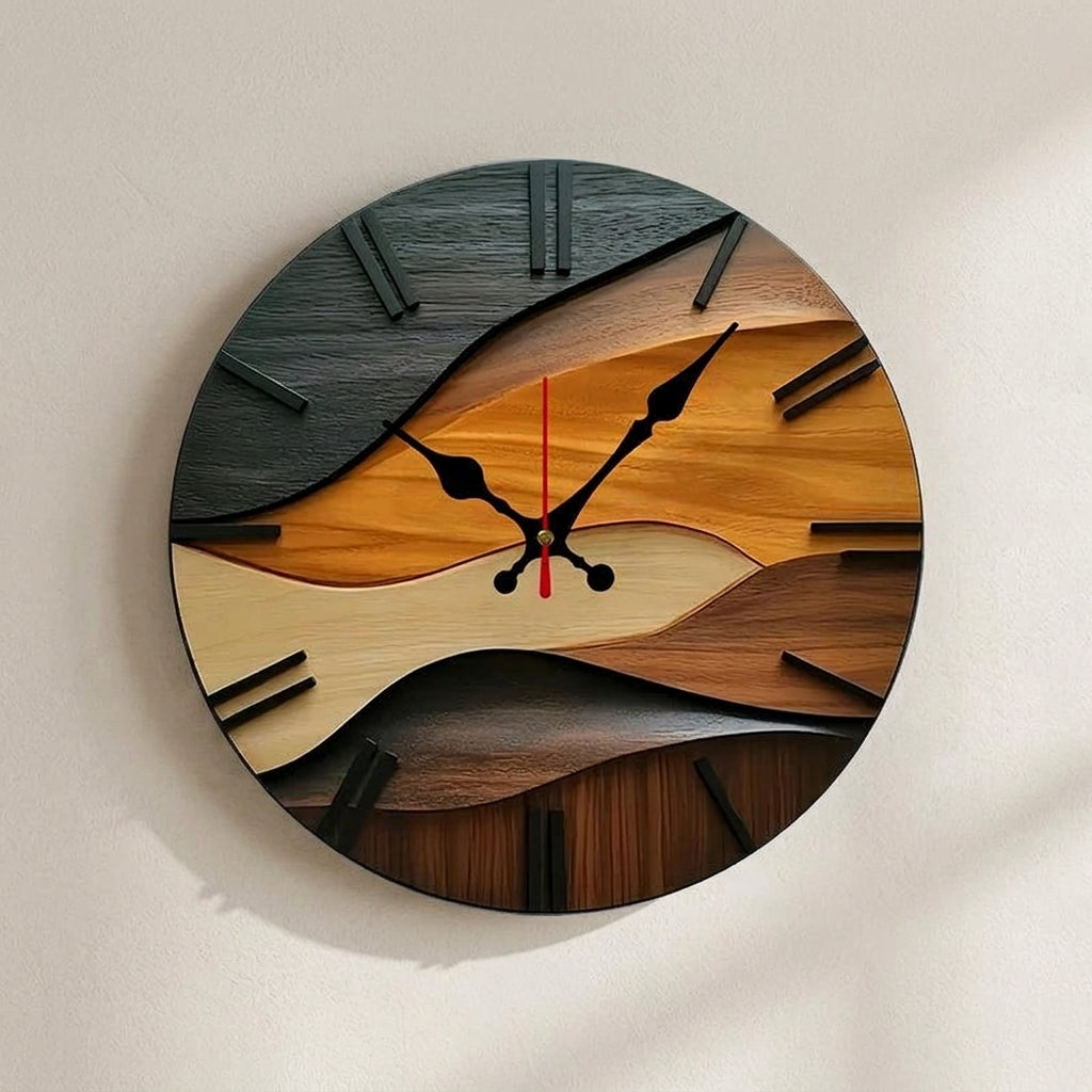Ronde Wandklok met Stil Uurwerk en Scandinavische Vormgeving