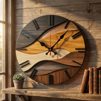 Ronde Wandklok met Stil Uurwerk en Scandinavische Vormgeving