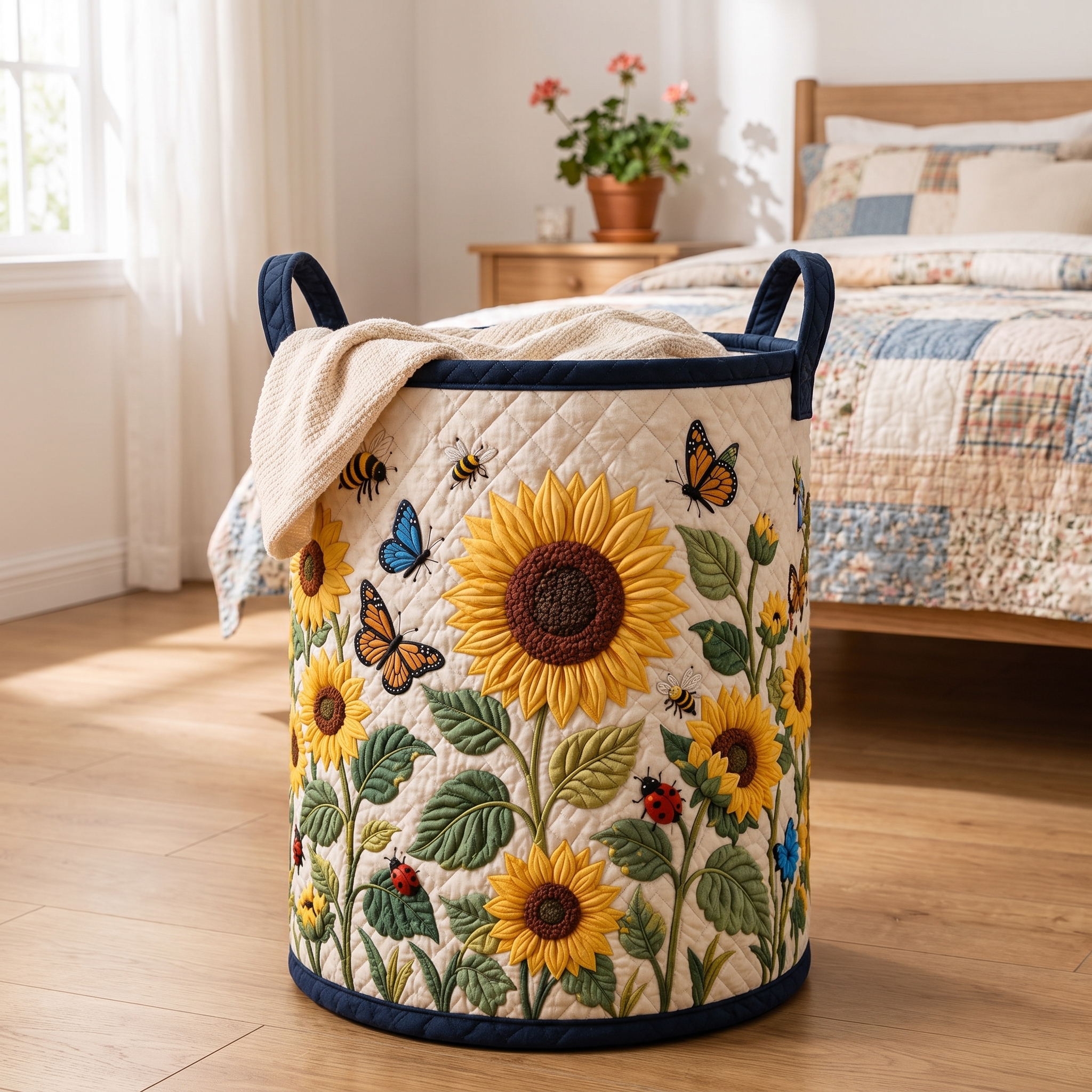 Handgequilt Mand met Zelfstaande Structuur en Ambachtelijke Afwerking