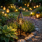 Solar Tuinlamp met Schaduwpatronen en Automatische Avondverlichting