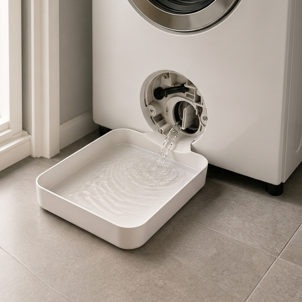 Lekbak voor Wasmachineonderhoud met Netjes Wateropvang en Schone Vloeren