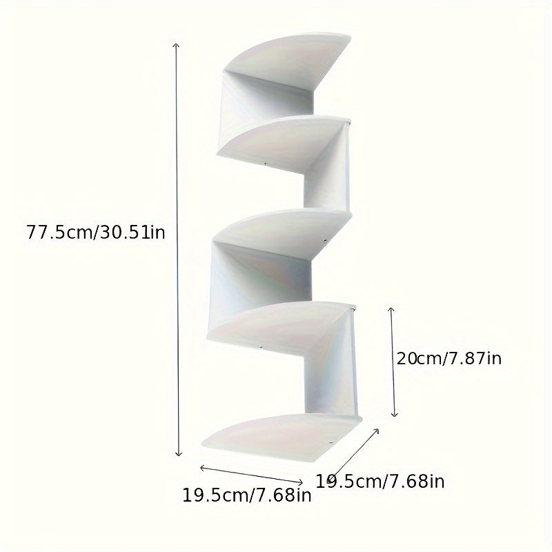 Zigzag Hoekwandrek Met 5 Niveaus Voor Decoratieve Opberging
