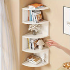 Zigzag Hoekwandrek Met 5 Niveaus Voor Decoratieve Opberging
