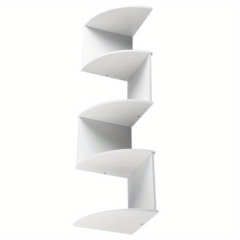 Zigzag Hoekwandrek Met 5 Niveaus Voor Decoratieve Opberging