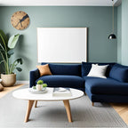 Wandklok van Bamboe en Hout met Stil Quartz Mechanisme