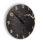 Wandklok van Bamboe en Hout met Stil Quartz Mechanisme