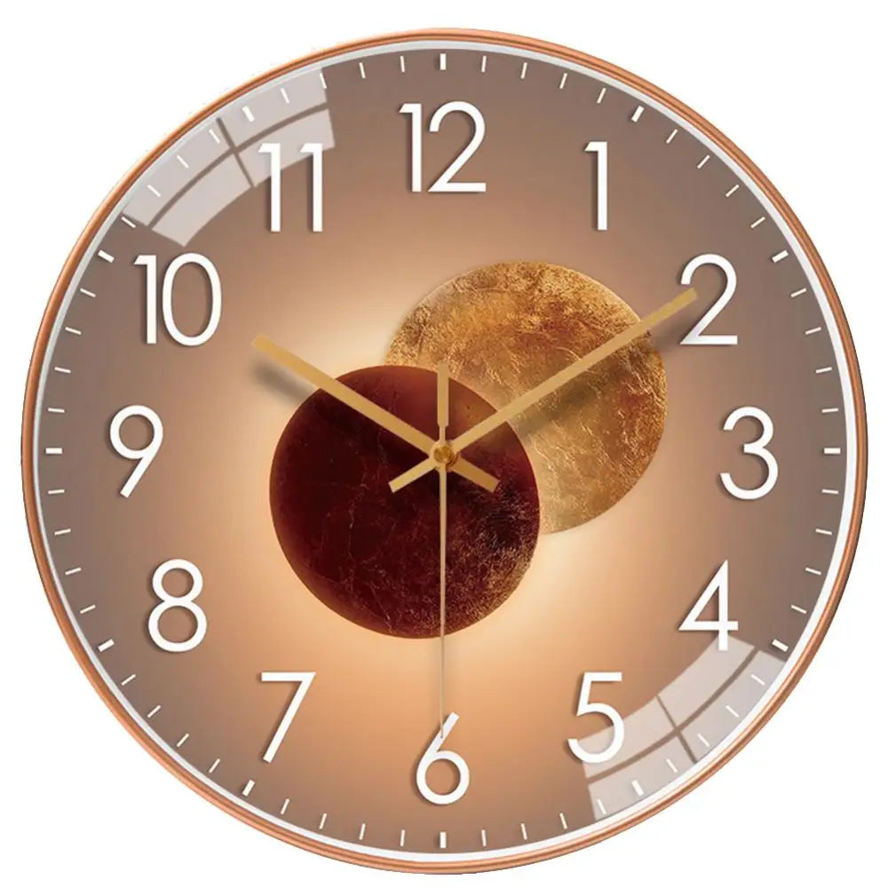 Wandklok met Licht‑Schaduw Effect en Stil Quartzmechanisme