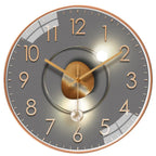 Wandklok met Licht‑Schaduw Effect en Stil Quartzmechanisme