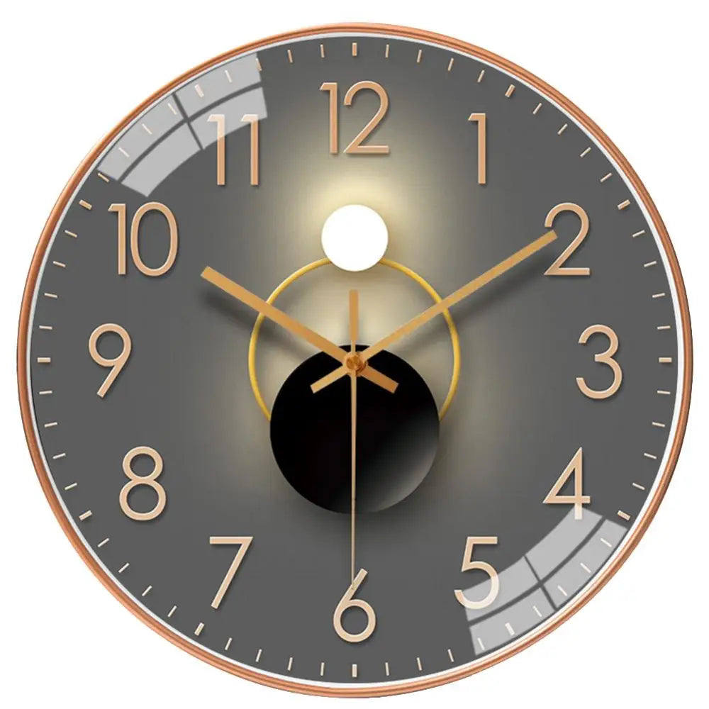 Wandklok met Licht‑Schaduw Effect en Stil Quartzmechanisme