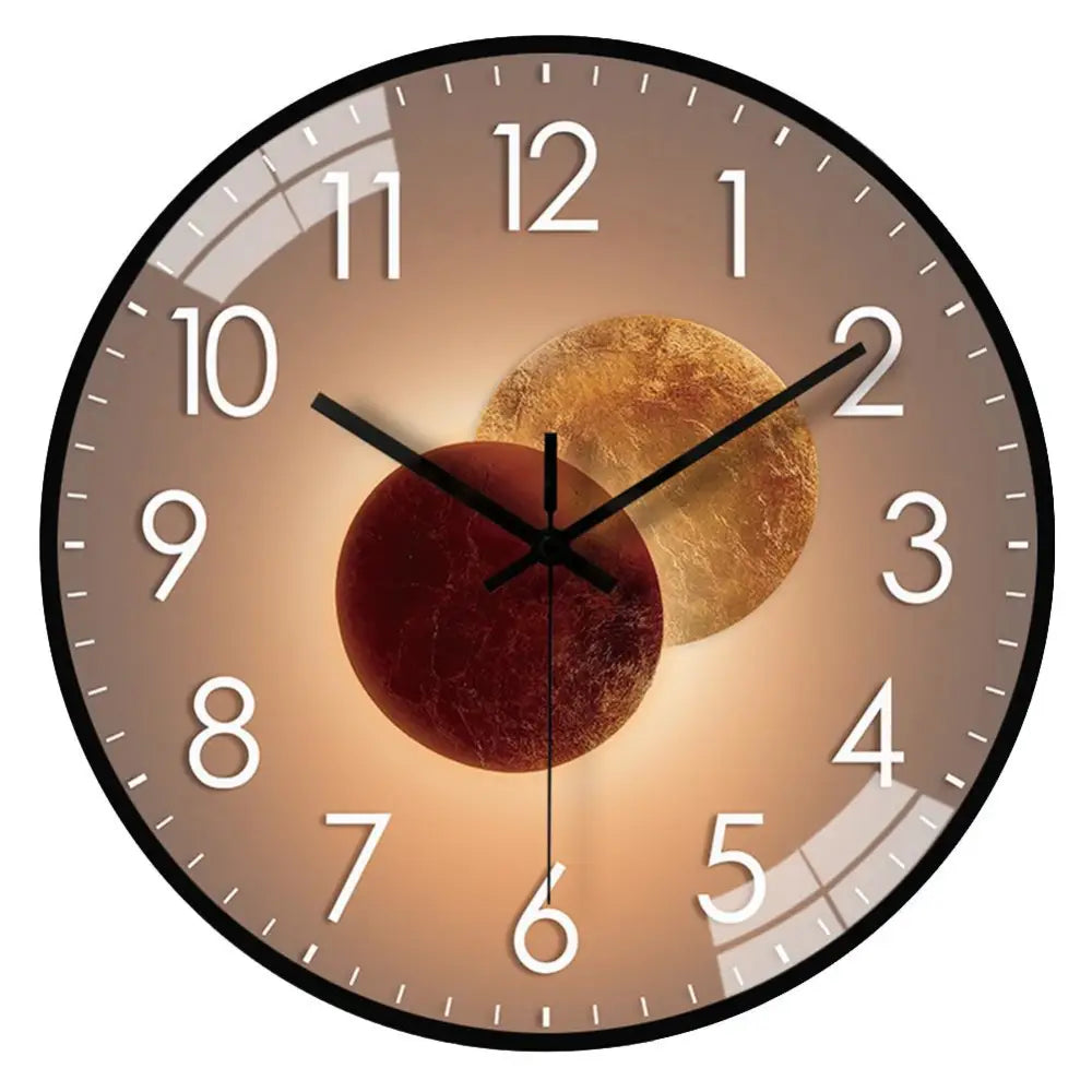 Wandklok met Licht‑Schaduw Effect en Stil Quartzmechanisme