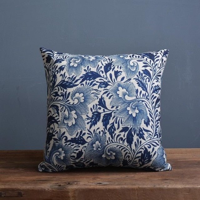 Decoratieve Kussenhoes Met Zachte Woven Structuur En Dagelijkse Porseleinprint Inspiratie