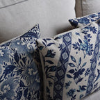 Decoratieve Kussenhoes Met Zachte Woven Structuur En Dagelijkse Porseleinprint Inspiratie