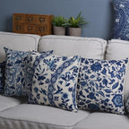 Decoratieve Kussenhoes Met Zachte Woven Structuur En Dagelijkse Porseleinprint Inspiratie