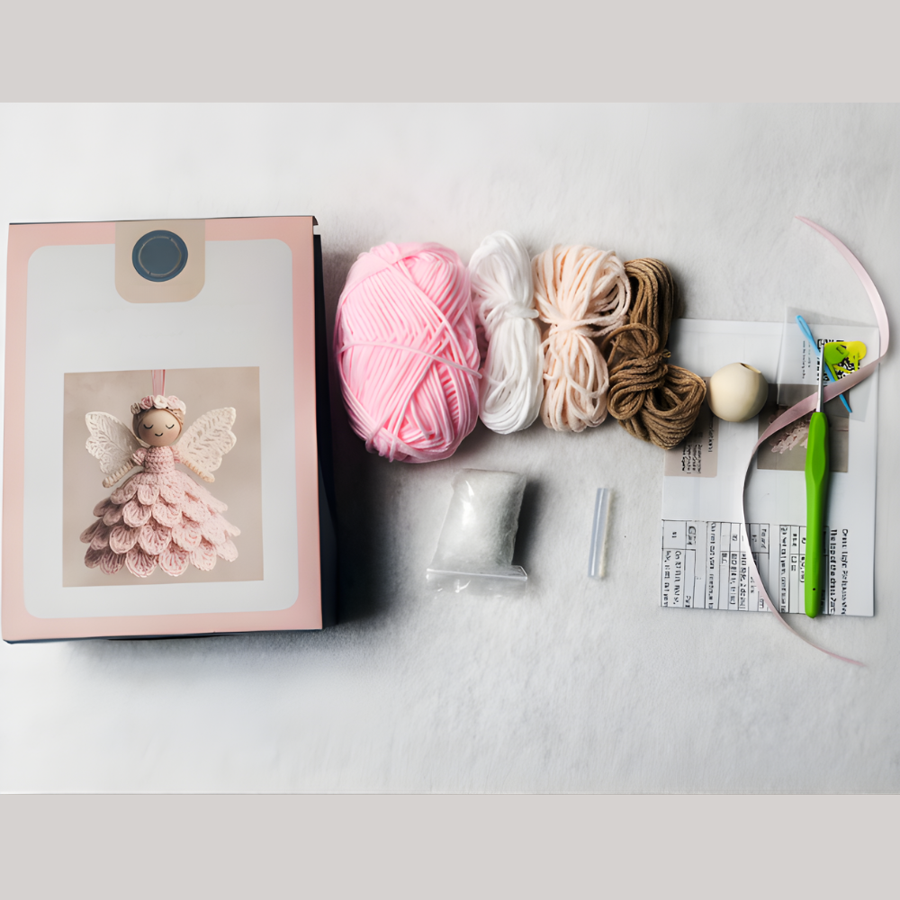 Haakset voor Kerstengel Hanger met Creatieve Handgemaakte Decoratie